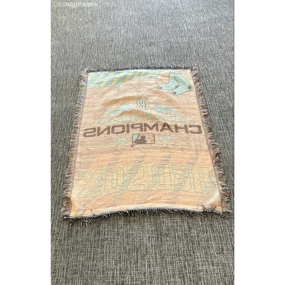 Boston Red Sox 2018 World Series‎ Champions Woven Throw Blanket Fringed Tapestry
